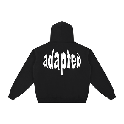 Distorted Fleece Zip-Through Hoodie
